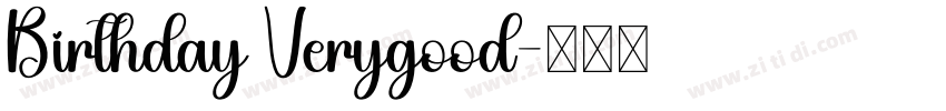 Birthday Verygood字体转换